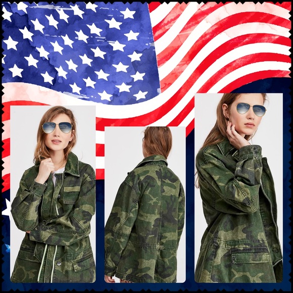 Free People “Seize D’day” Camo Jacket - Picture 2 of 6